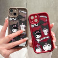 Jizetin for OPPO A3S / A12E / Realme C1 Back Cover Shy Kuromi Ladder Camera Soft Rubber Mobile Phone Case. 