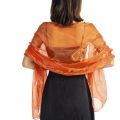 Fashion Solid Color Silky Shawls and Wraps Transparent Organza Sunscreen Long Shiny Cloak Scarves Soft Wedding Bridal Shawl. 