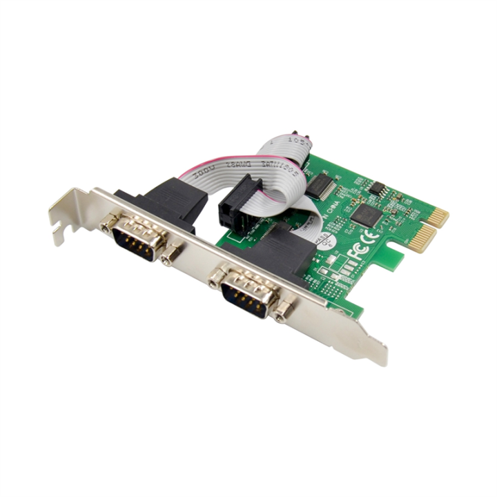 Expansion Card ST316 PCIe X1 AX99100 2S DB-9 Pin RS232 COM Port Multi ...