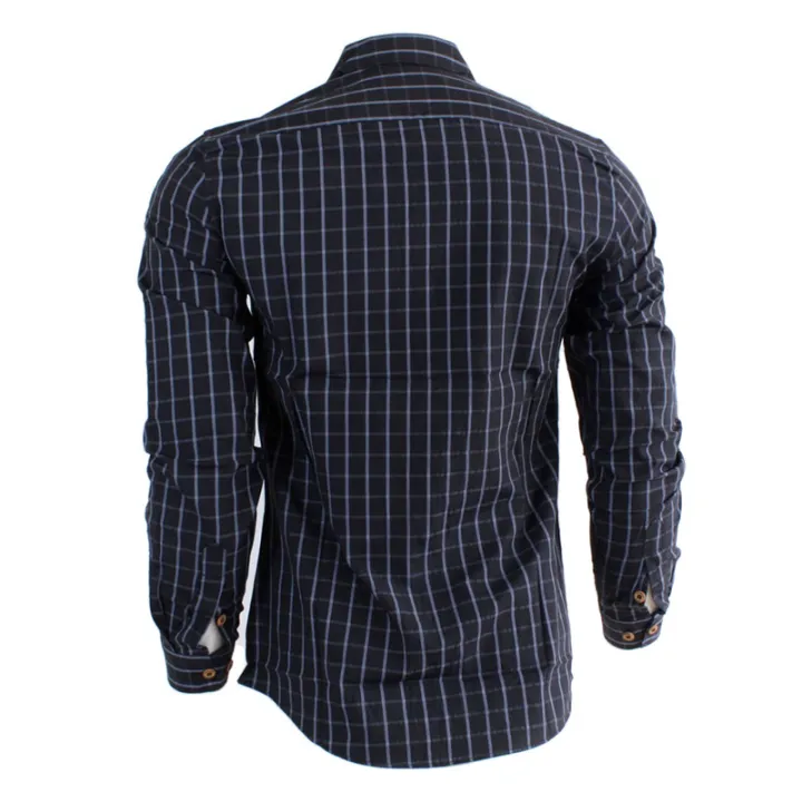 Kapsule9%20Dark%20Blue%20Lining%20Shirt%20For%20Men%20-%20Image%205