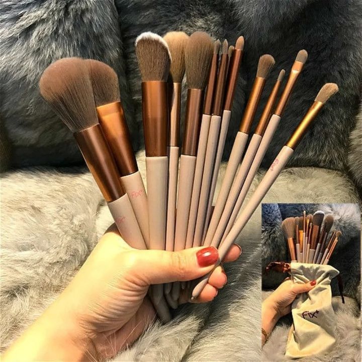 13 Pcs Makeup Brushes Set Soft Eye Shadow Foundation Women Cosmetic ...