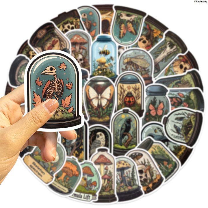 Yikaohuang50Pcs Glass Animals Taxidermy Pattern Stickers Creative ...
