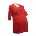 Cotton Round Neck Maternity Top For Women. 