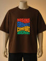 Unisex T-Shirt with Motivational Quote Print "Nothing Grows in a Comfort Zone" – (White, Black, Blue, Brown, Cream, Maroon). 
