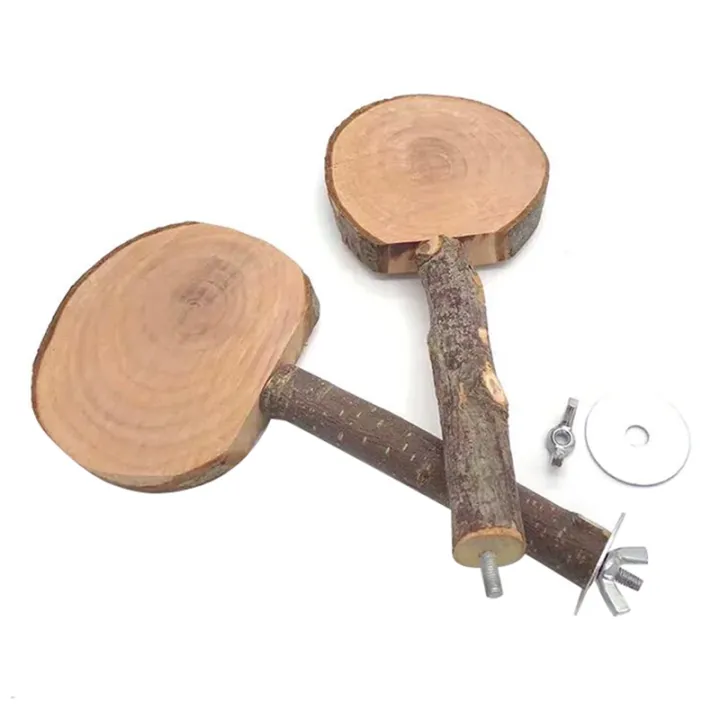 Natural Wood Pet Parrot Raw Wood Fork Tree Branch Rack Squirrel Bird ...