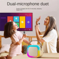 Portable K12 Bluetooth Small Home KTV Microphone Speaker Pink. 