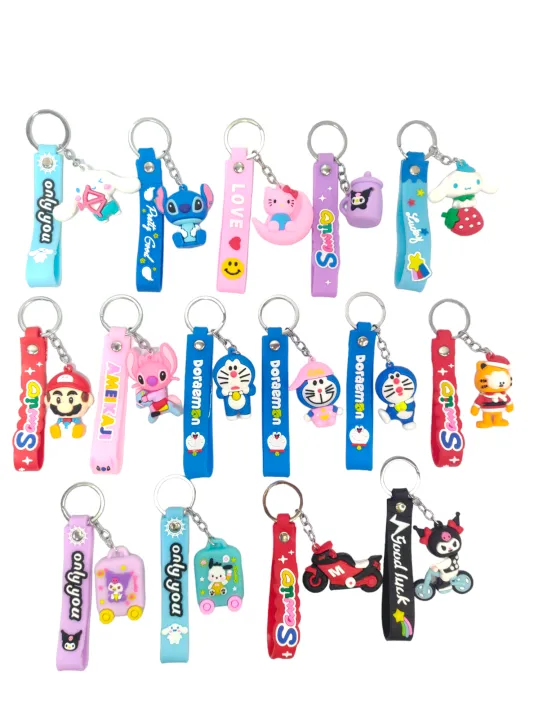 1%20Pcs%20Silicone%20Rubber%20Keychain%20Key%20And%20Bag%20Keyring%20With%20Cute%20Characters%20Cute%20Keyrings%20-%20Image%202