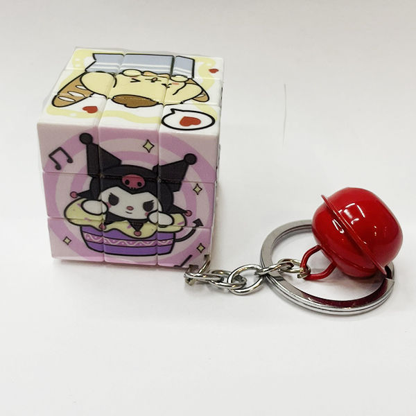 Premium Quality 3X3 Cute Cartoon Cube Key Chain