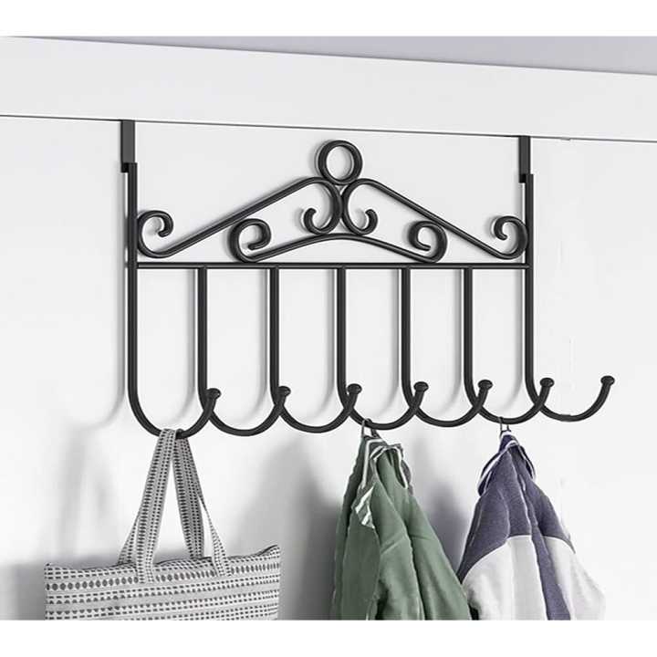 Iron Door Hanging Hook Wall Clothes Hanger Rack