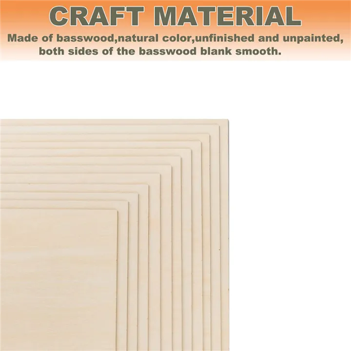 50Packs%204%20X%204%20Inch%20Plywood%20Sheets%201/16%20Inch%20Thin%20Wood%20Sheets%20Craft%20Wood%20Board%20Plywood%20for%20Crafts%20-%20Image%202
