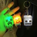 Key Chain Cartoon Mini Figure LED Keychain Kids Design LED Light Game Cube Keychain Car Backpack Luminous Effect Keyring Game Lovers. 