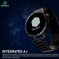 Green Orbit 2.0 AI Smartwatch  In-Build DA GPT, 1.43" Super AMOLED Display  IP68 Water Resistance  123+ Sports Modes  BT Calling  Metallic Body With Stainless Steel & Leather  BT V5.3  250mAh Battery  30Days Standby Time  AOD  1 Year Warranty. 