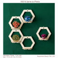 Formica laminated Hexagon Honeycomb Wall rack for Home Decor , Living Room & Office - 5 pc set  - Best Quality - By Supreme Decor. 