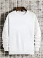 Men's Solid Color Crew Neck Loose Fit Pullover Sweatshirt For Summer Season. 