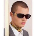 Urban Retro UV400 Versace Steampunk Sunglasses With Square Men's Clothing Brand Design. 