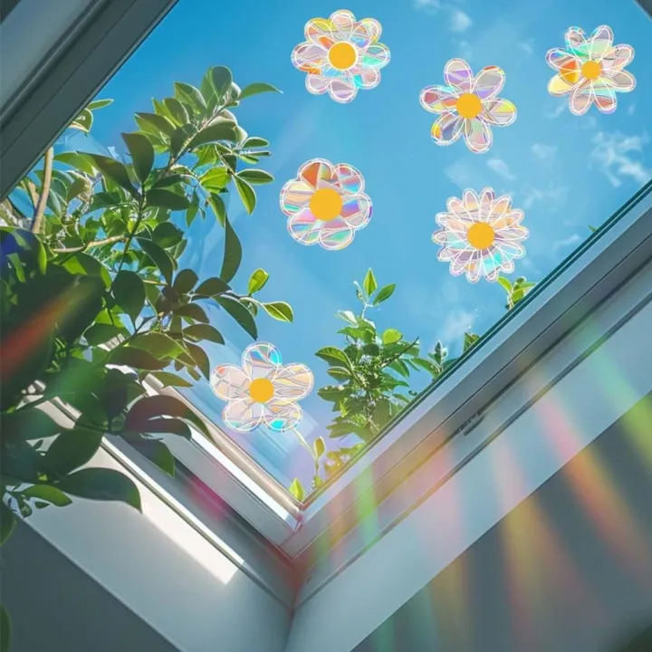 6/12%20PCS%20Window%20Clings%20Double-Sided%20Window%20Stickers%20Daisy%20Pattern%20Shiny%20Glass%20Decals%20Static%20Cling%20Vinyl%20Anti%20Collision%20Sun%20Catchers%20Mirror%20Decoration%20-%20Image%207