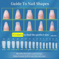 20/24/120pcs Press On Nails Soft Gel Tips Coffin Clear Full Cover Nails Artificial False Nails Transparent Nail Extensions. 