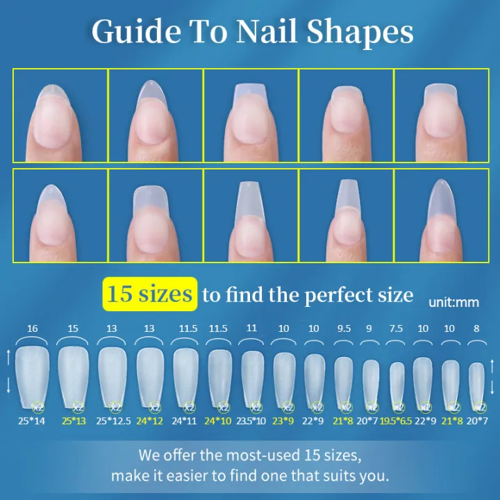 20/24/120pcs%20Press%20On%20Nails%20Soft%20Gel%20Tips%20Coffin%20Clear%20Full%20Cover%20Nails%20Artificial%20False%20Nails%20Transparent%20Nail%20Extensions%20-%20Image%204