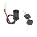 ATV Ignition Key Switch Universal 2 Wires Ignition Keys Start Switch Lock Key XINZE. 