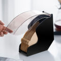 Hand Drip Coffee Filter Paper Holder Storage Rack With Acrylic Cover Dispenser Storage Barista Tools For Kitchen Utensils. 