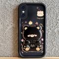 Case for iphone x s iphone xr iphone xs max phone casing back cover Softcase Silicone shockproof Cover new design aesthetic Rotatable mirror Cute Bear with holder JTXXZJ01. 