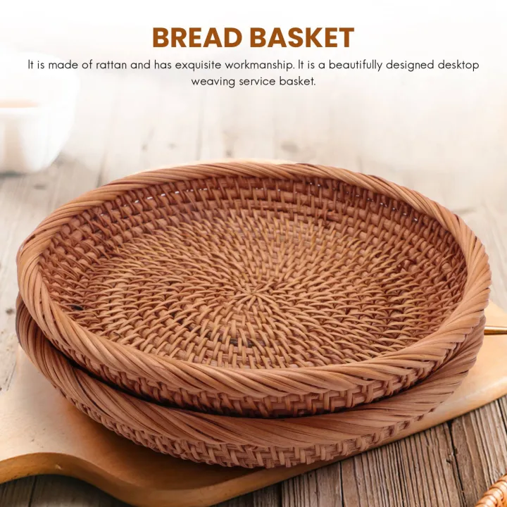 NAMUNY%202%20Pack%20Rattan%20Woven%20Storage%20Basket,Bread%20Basket%20Display%20Basket%20Fruit%20Candy%20Cake%20Tray,for%20Keys,Wallet,Cell%20Phone(7.5Inch)%20-%20Image%203