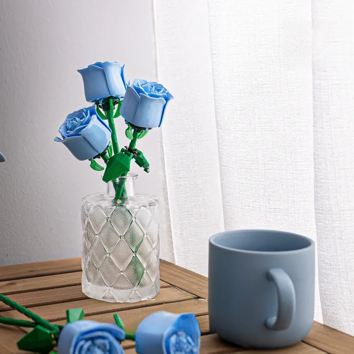 Compatible%20with%20Lego%20Roses%20Flower%20bouquet%20Small%20Particle%20Building%20Blocks%20Girl's%20Assembled%20Toys%20Valentine's%20Day%20Gift%20for%20Girlfriend%20-%20Image%202