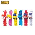 School bus Q change watch cartoon transformation children's toy boy Goethe school bar fire captain full set. 