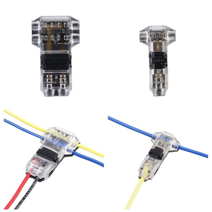 T Tap Wire Connectors For 14 18 AWG Wires No Wire Stripping 3 Way Wire t-tap-wire-connectors-for-14-18-awg-wires-no-wire-stripping-3-way-wire