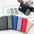 Leather Card Holder Slim Wallet   Blocking Wallet Id Card Holder. 