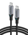 Choetech PD100W USB-C to USB-C Cable | 480Mbps |20V/5A High Speed Charging | Nylon Braided And Aluminum Housing. 