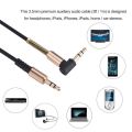 3.5Mm 3 Pole Audio Auxiliary Input Adapter Male To Male Right Angle Tpe Aux Cable 1M For Headphones, Car, Home Stereos, Speaker, Echo & More. 