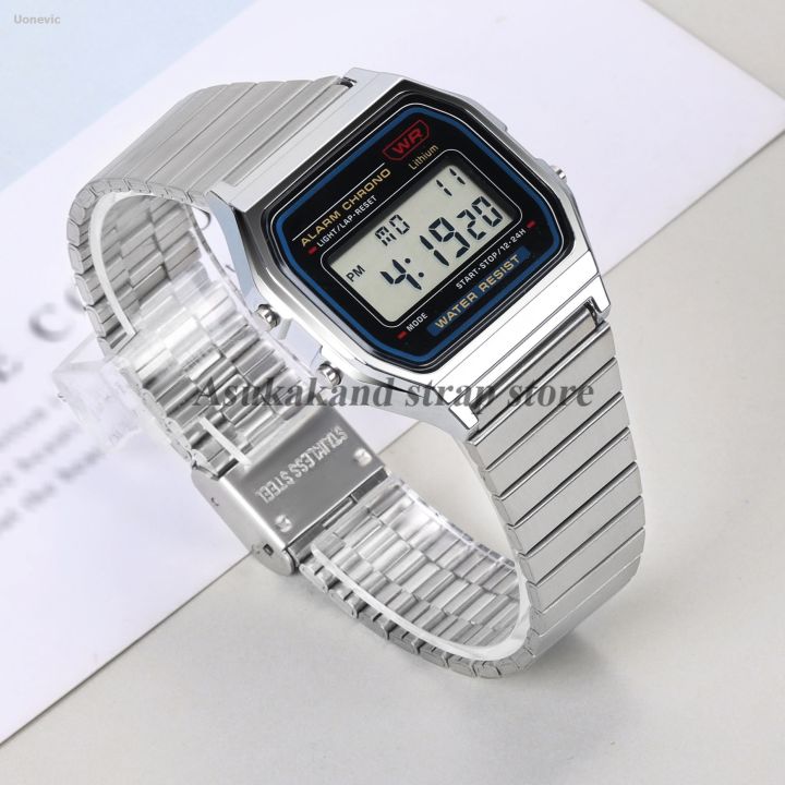 Uonevic%20Chain%20500W/AA169/B20mm%20suitable%20stainless%20steel%20strap%2018mm%20for%20F-91W/A158/A159/A168/650/AQ230/AEE1200/1300%20Portable%20ultra-thin%20metal%20men's%20hands%20-%20Image%206