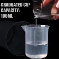 1Pcs Transparent Measuring Cups For Kitchen Laboratory Test Beaker With Scale 50/100/250ML Clear Plastic Mixing Cups. 