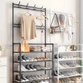 Multifunctional 2-in-1 Hallway Rack Stand 4  layers Shoe Shelves - Easily Portable Shoe Racks. 