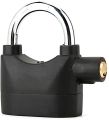 Universal Anti-Theft Padlock with 110dB Siren Alarm - Best-Selling Waterproof Lock for Bike, Motorcycle, Door - Black. 