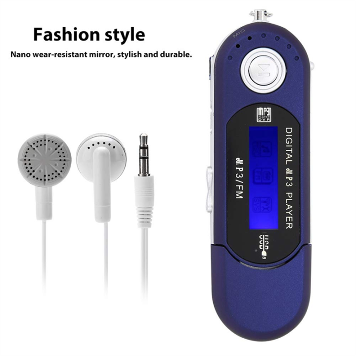 MP3%20Player%20with%20Earphone%208GB,%20Portable%20with%20LCD%20Screen%20for%20Walking%20Running%20(Blue)%20-%20Image%204