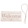 4X Welcome Please Your Shoes Hanging Plaque Sign House Porch Decor Gift. 