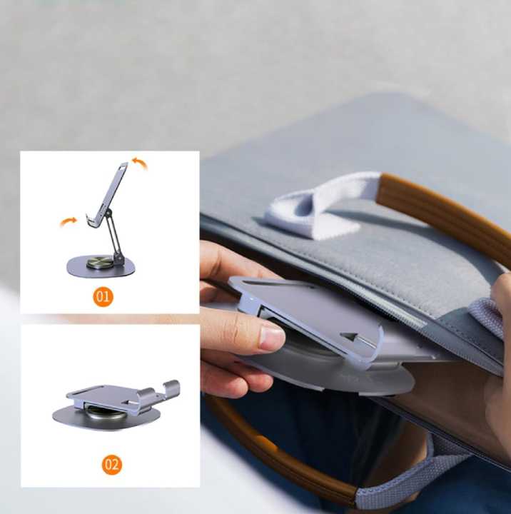 Mobile%20Phone%20stand%20for%20Desk/Bed,360%C2%B0%20Degree%20Rotating,adjustable%20Foldable%20Cell%20Phone%20Holder,Aluminum%20Office%20Desk%20Accessories%20All%20Phones%20-%20Image%203