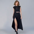 Long skirt and top set for girls | Button adjustable skirt| Crop top for women. 