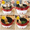 Multifunctional Electric Cooker Hot Pot Mini Non-stick Food Noodle Cooking Skillet Egg Steamer Soup Heater Pot Frying Pan. 