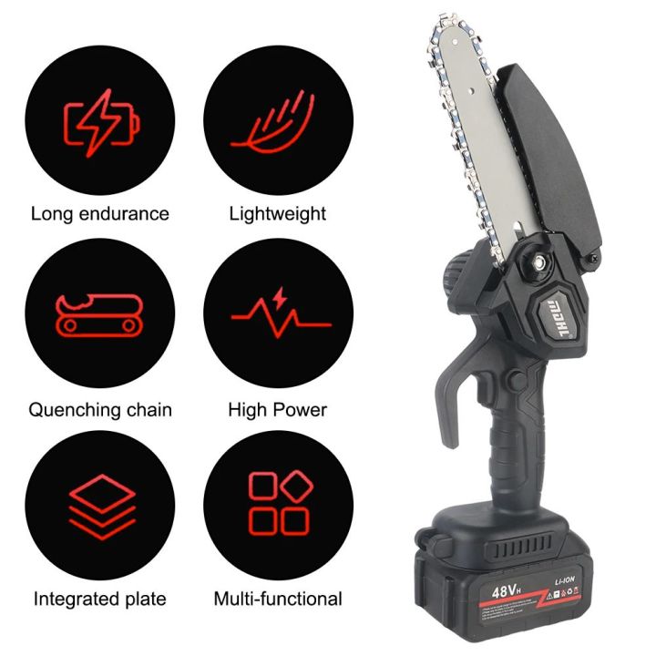 Cordless%20Handheld%2048V%20Electric%20Chainsaw%206%20Inch%20Woodworking%20Brushless%20Chain%20Saw%20For%20Wood%20Tree%20Branch%20Mini%20Electric%20Pruning%20Saws%20-%20Image%202