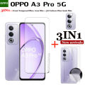 BLKNAIM 3in1 OPPO A3Pro 5G Full Cover matte ceramic film Screen Protector For OPPO A3Pro 5G ceramic Glass Tempered Glass lens film Carbon fiber back film. 