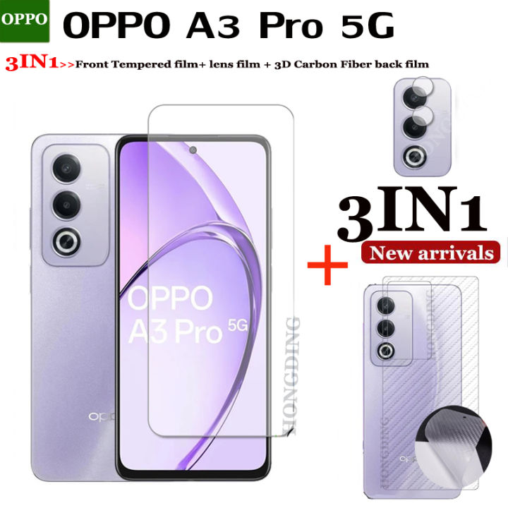 BLKNAIM%203in1%20OPPO%20A3Pro%205G%20Full%20Cover%20matte%20ceramic%20film%20Screen%20Protector%20For%20OPPO%20A3Pro%205G%20ceramic%20Glass%20Tempered%20Glass%20lens%20film%20Carbon%20fiber%20back%20film%20-%20Image%202