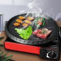 Round Portable Korean Style BBQ Grill Plate, Barbecue Non-Stick Smokeless Pan Set, for Outdoor Picnic BBQ. 