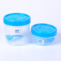 Bagmati Set Of 09 Plain Small & Medium Plastic Utility Containers With Spoon -. 