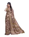 Mysa Fashions Spring Heaven Art Silk Saree for Women - Brown Mauve Saree. 