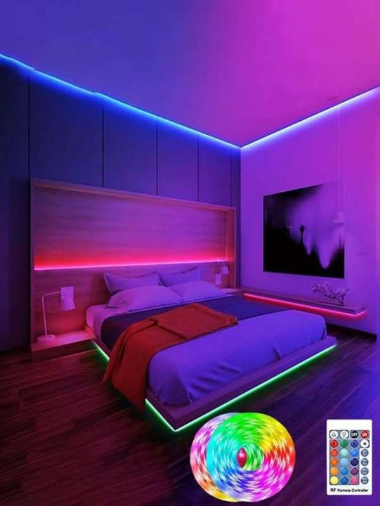 RGB 5M Strip Multicolored Led Strip Lights Usb Powered With Remote ...
