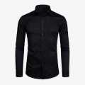 Black Full Sleeves Plain Cotton Shirt For Men | Plain Full Neck Bottom Design Comfortable Half Cotton Shirts For Men. 