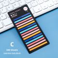 RHS Online 300 Sheets Extra Thin Transparent Solid color Sticky Notes Memo Pad Lable Sticker Bookmarks Notepad Sticky Index. 